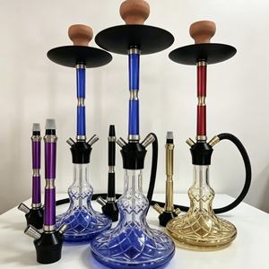 Set de Shisha de Aleación de Aluminio con Acabado Espejo Esmerilado, Base de Vidrio Portátil para Bar, Salón y Viajes - Product Image 6