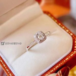 Anillo Xinfly de Oro 18k con Diamante Natural Cuadrado VS H de 0.20ct/0.30ct, Resistente al Agua, para Mujer, Venta al Por Mayor - Product Image 4