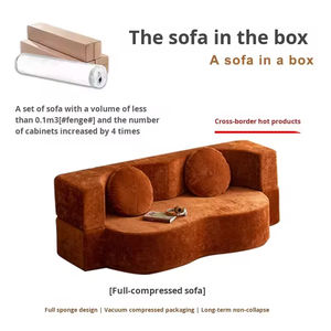 Ghế <span class=keywords><strong>sofa</strong></span> giường gấp gọn đa năng, kiểu mô-đun hình vuông tối giản hiện đại, chất liệu mút, đóng gói nguyên kiện, hút chân không, dành cho phòng khách - Product Image 2