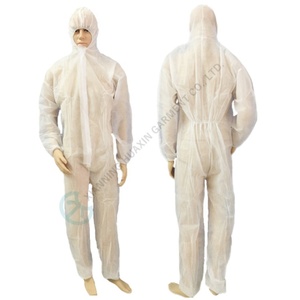 Usine pas cher 30gsm 50gsm jetable PP Non tissé PPE Vêtements Combinaison de sécurité - Product Image 1