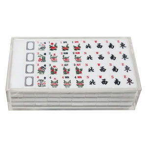 Étui <span class=keywords><strong>Mahjong</strong></span> en acrylique transparent personnalisé pour carreaux de <span class=keywords><strong>Mahjong</strong></span> américain pour jeu intérieur-Boîte d'affichage <span class=keywords><strong>Mahjong</strong></span> pour enfant - Product Image 2