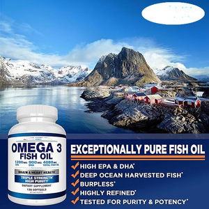 Private Label OEM High Quality 120 Pieces Deep Sea Omega 3 Fish Oil Softgel Capsules Food <strong>Supplement</strong> - Product Image 4