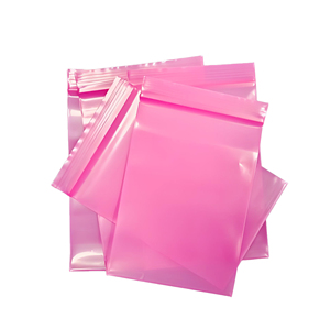 0.06mm 0.1mm Pe/NY/AL/Pet tùy chỉnh kích thước lớn ESD tĩnh chống tĩnh điện PE màu hồng dây kéo chất lượng cao ESD Hồng PE Túi - Product Image 4