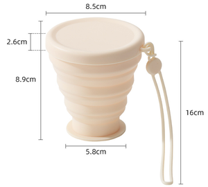 Tasse en silicone pliable portable, résistante à la chaleur, avec couvercle anti-fuite, idéale pour le camping, le bureau et les activités de plein air – Offre spéciale - Product Image 2