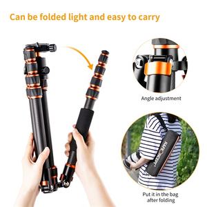 Trépied K&F Concept Multifonctionnel en Fibre de Carbone Monopode Accessoires pour Appareil Photo Monopodes Trépieds pour <span class=keywords><strong>GoPro</strong></span> - Product Image 2