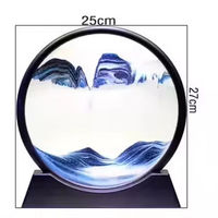 Meilleures ventes : Tableau vertical en verre Art Déco en forme de sablier, Art de sable mouvant 3D, Décoration pour bureau et maison