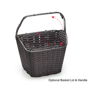 Panier avant pour vélo de banlieue, design aspect tressé, grande capacité de rangement, pour accessoires de cyclisme urbain - Product Image 6