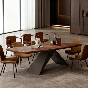 Collezione di Tavoli <span class=keywords><strong>da</strong></span> <span class=keywords><strong>Pranzo</strong></span> Allungabili Eleganti per 8 Persone, Arredamento Durevole per Cucina e Bar - Product Image 4