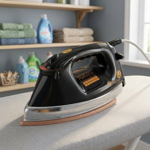 Fer à vapeur électrique noir Kimatsu 2 kg en acier inoxydable avec Mega Plancha 750 W, garantie 1 an, cordon de 1,8 m, 220 V pour usage domestique - Product Image 3