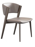 Chaises de Salle à Manger Luxe Moderne en Cuir Italien Nordique à Dossier Haut pour Hôtels, Restaurants, Extérieur, en Métal, Design