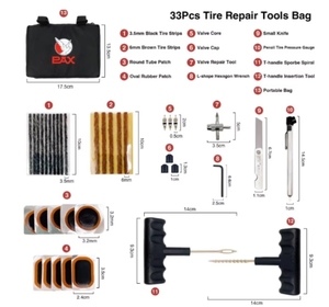 Kit de Reparación de Neumáticos de Bicicleta Directo de Fábrica, Color Negro, Juego de Herramientas Todo en Uno - Product Image 3