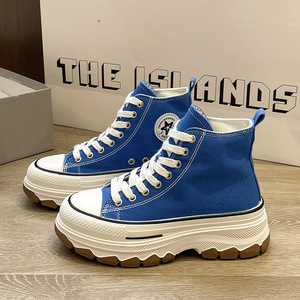 Spring New Fashion Trend Canvas <b>Shoes</b> Women Students High Top Thick Bottom Height Increase Casual Board CS-07 Canvas Trendy <b>Shoe</b> - Product Image 6