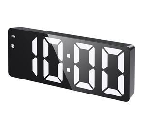 USB powered hiện đại đơn giản sáng tạo đa chức năng thạch anh điện tử gương đồng hồ báo thức sáng im lặng bàn bảng đồng hồ - Product Image 2