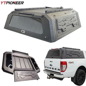 Thùng xe bán tải, vỏ cắm trại, mui xe nhôm, mui cứng màu đen, mái che xe tải có kính dành cho Ford <span class=keywords><strong>Ranger</strong></span> T9 thế hệ mới <span class=keywords><strong>Wildtrak</strong></span> 2024 <span class=keywords><strong>2025</strong></span> - Product Image 1