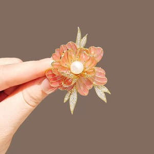 Nuevo Broche de Flor de Peonía, Diseño Minimalista Único, Pin de Corsage de Estilo Chino de Lujo, Accesorios de Ropa para Mujer - Product Image 5
