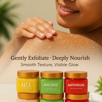 Gommage corporel au sucre de karité biologique naturel éclaircissant exfoliant blanchissant à étiquette privée personnalisée