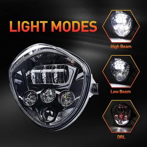 Phare de <span class=keywords><strong>moto</strong></span> LED 7 pouces, faisceau Hi Lo, DRL blanc, avec support de montage universel pour <span class=keywords><strong>moto</strong></span>, compatible - Product Image 2