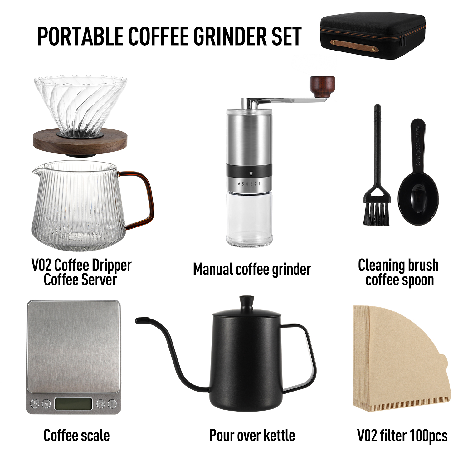 V02 "sac à café de voyage" 8 pièces