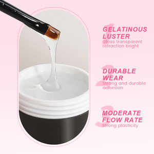 Gel de Construcción de Uñas Autonivelante Transparente Sin TPO HipSterr, Gel UV No Pegajoso, Extensión de Uñas en Gel Sólido, Set de Uñas - Product Image 1