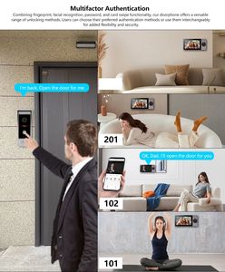 Videoportero con Pantalla de 7 Pulgadas, Detección de Movimiento, Impermeable, Full HD 1080p, Visión Nocturna, Wifi - Product Image 4