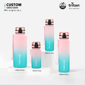 Stylish Gradient Water Bottle with Flip Lid – Reusable Sports & Daily Drinking Bottle