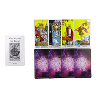 Cartes de tarot populaires en stock avec livret et boîte Oracle en or avec boîte-cadeau Deck de jeu de cartes de tarot personnalisé