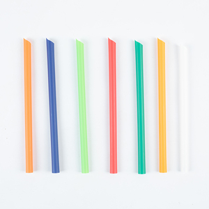 Custom LOGO Packaging Juice Milk Tea Disposable Straws Plastic PLA Straw