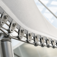 Membrane architecturale tendue pour dôme sportif, matériau de toiture en tissu enduit de PVC pour arène de football à grande portée