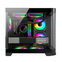 CS083 Boîtier PC personnalisé Micro ATX & ITX Châssis de bureau pour joueur avec boîtier d'ordinateur BTX en verre trempé pour jeu