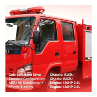 Camion Pompier Isuzu 4000L Diesel avec Réservoir d'Eau et Mousse, Euro 6, 4CBM, Conduite à Gauche, Pompe CB10, Climatisation, ABS, Direction Assistée