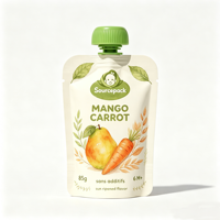 Pochette souple réutilisable pour fruits pour bébé, qualité alimentaire, avec bec verseur, pour liquides et boissons