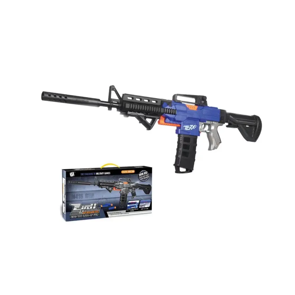 Yeni ürün çocuk açık M416 elektrikli patlama yumuşak kurşun silah susturucu oyuncak