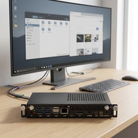 Ordinateur industriel embarqué sans ventilateur, 8 Go de RAM DDR4, 256 Go de SSD, Wi-Fi, Bluetooth, gestion thermique, mini PC en stock, accessoires pour l'industrie