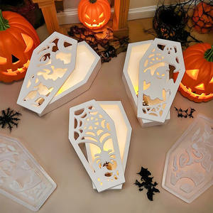 ชุดแม่พิมพ์ซิลิโคนลายค้างคาวผีสยองขวัญฮาโลวีนในช่วงต้นของ Riser ทำจากซีเมนต์ยิปซั่มเรซินรูปร่ามแบบ DIY ไฟสร้างบรรยากาศของตกแต่งปาร์ตี้ที่น่ากลัว - Product Image 4