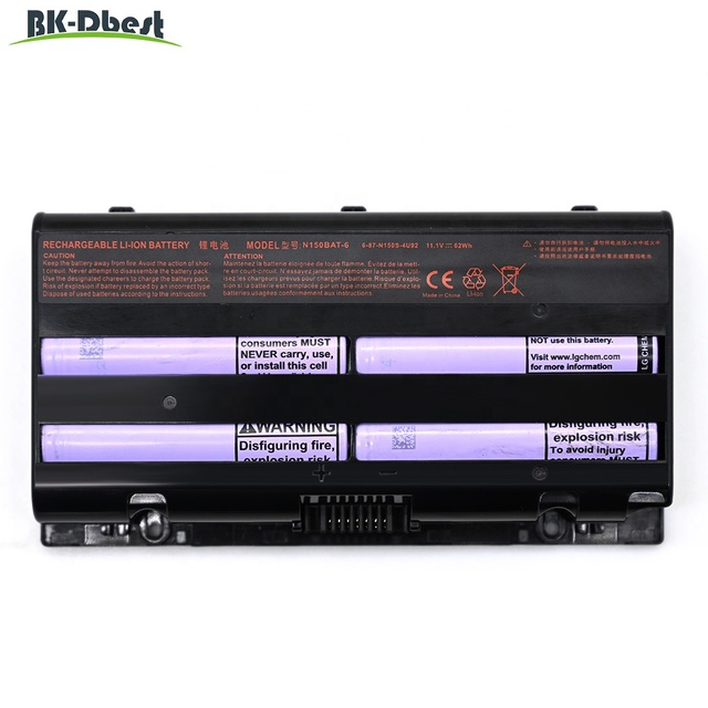 Brand New N150BAT-6 11.1v 62wh Wholesales Replacement Battery for 3ICR19/65-2 CLEVO N150SD N151SD N150BAT-6 Laptop Battery