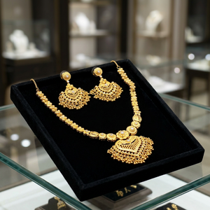 Wholesale 14K 18K 24K Micron Gold Traditional Design Short Necklaces, Fashion Necklaces, Micron Gold Forming Short Necklaces Set - Product Image 4