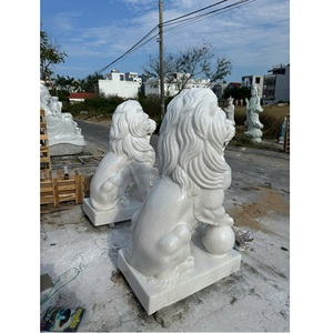 Customizable Modern White <b>Lion</b> <b>Statue</b> with Polished Surface Durable Handcarved Outdoor Decoration in Vietnam 1 Year Warranty - Product Image 3
