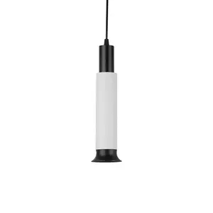 Branco cilindricidade bar pequeno GU10 lustre Nordic hotel mesa frente droplight teto cozinha decoração pendurado luz pingente