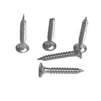 Vis pour cloison sèche à tête plate M3.5 Croix dure zinguée Bugle Vis à bois Acier inoxydable avec finition oxyde noir Conforme ISO
