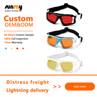 Lentes 100% Anti Luz Azul Resistentes a Impactos, Marco de TPE Envolvente, Hebilla Giratoria Desmontable, Compatible con Miopía, Unisex, para Baloncesto y Deportes
