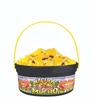 Seau à Nachos Réutilisable en Plastique de 24 oz et 48 oz, Design Mucho, pour Emballage Alimentaire et Snacks à Emporter