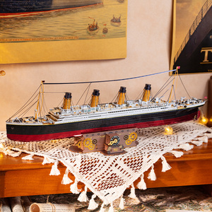 Mu Tự Làm Bằng Gỗ Kim Loại <span class=keywords><strong>Titanic</strong></span> Mô Hình Kit <span class=keywords><strong>3D</strong></span> Giáo Dục Khoa Học Câu Đố 101-500 Mảnh Phim Hoạt Hình Phong Cách Đồ Chơi Thủ Công Cho Khoa Học - Product Image 2