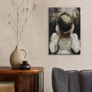 Vampiro gótico personalizado oscuro romance retrato lienzo pinturas y artes de pared decoración del hogar espeluznante Halloween pared arte impresión - Product Image 5