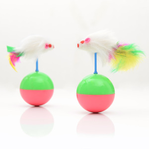 Simulated Mouse Tumbler <b>Cat</b> <b>Toy</b> Sound Making Tumbling Ball <b>Interactive</b> Feather Wand Pet <b>Toys</b> Wholesale Supplies - Product Image 1