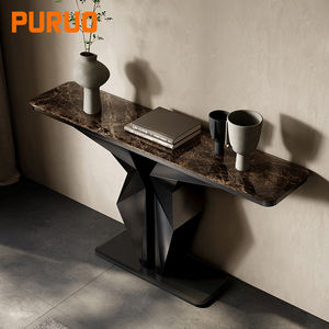 Collection de dessus en faux marbre noir moderne <span class=keywords><strong>Table</strong></span> <span class=keywords><strong>console</strong></span> élégante décorative d'entrée Meubles de salon - Product Image 3