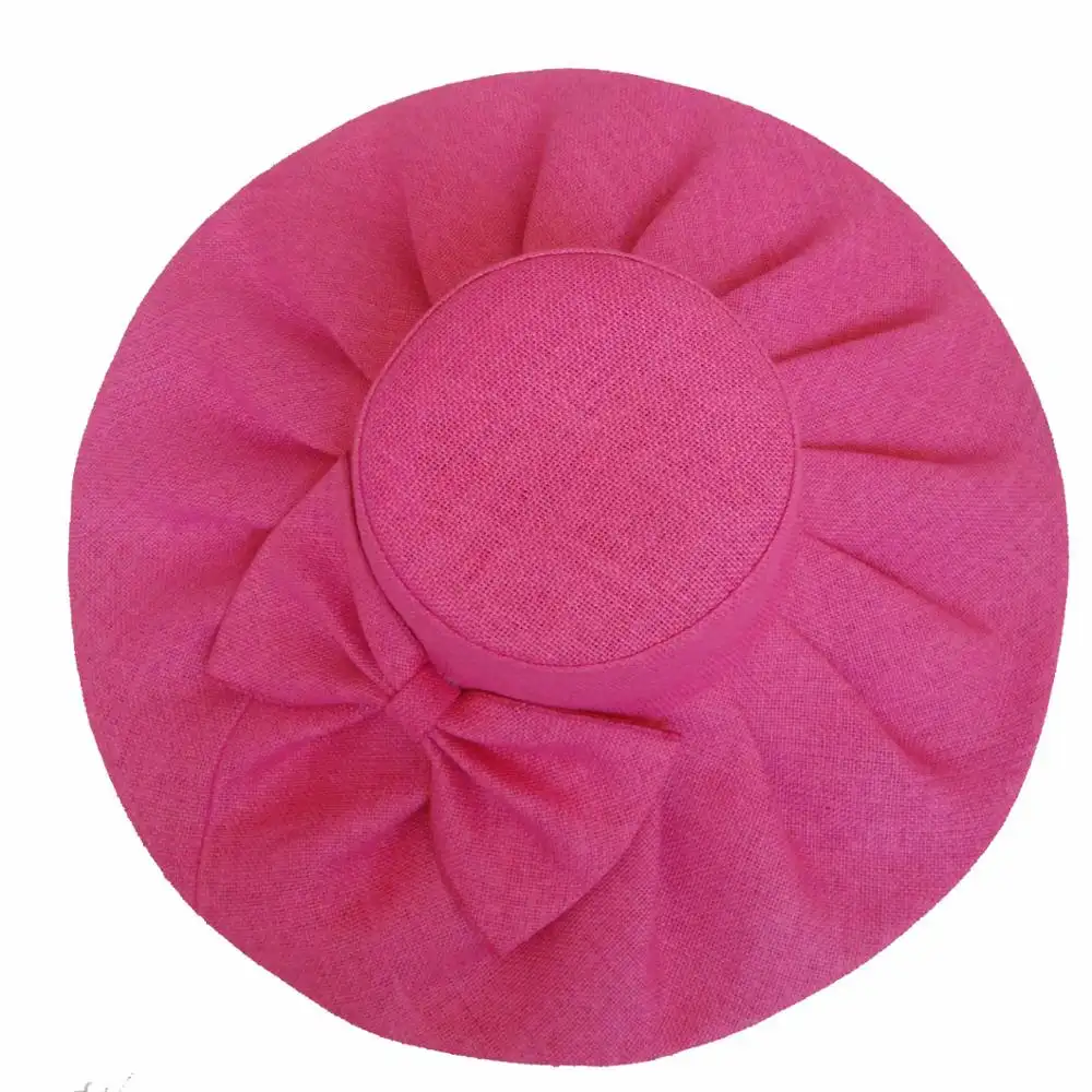 B371 Topi Anyaman Jerami Tepi Lebar Wanita, Topi Pelindung UV Pantai Matahari untuk Pernikahan Musim Panas