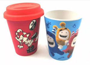 Mug Babychino réutilisable en fibre de bambou écologique de 4 oz avec couvercle, logo personnalisé, tasse pour enfants - Product Image 4
