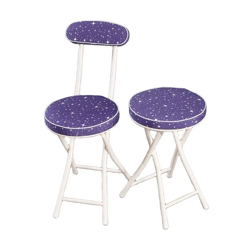 Chaises de jardin Chaise de salle à manger pliable en métal pouf tabouret pour événements