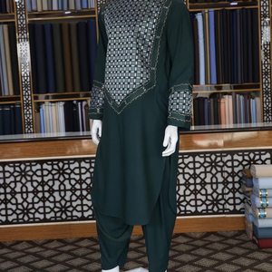 Conjunto de Kurta y Salwar Afgano Tradicional para Hombre, de Alta Calidad y Personalizado, en Tela de Algodón Transpirable, Ropa Étnica para Festivales y Eventos - Product Image 6