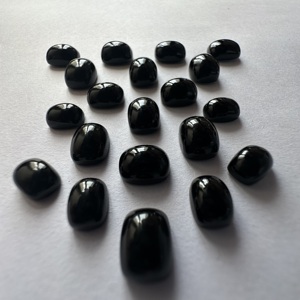 Onyx noir naturel, cabochon long en forme de coussin, 4x6-14x18, qualité AAA, pierre précieuse polie à la main pour la fabrication de bijoux - Product Image 2